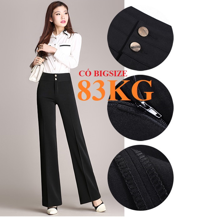 QUẦN ỐNG RỘNG LOE, QUẦN ỐNG SUÔNG HƠI VẨY Có BigSize Big Size 86KG