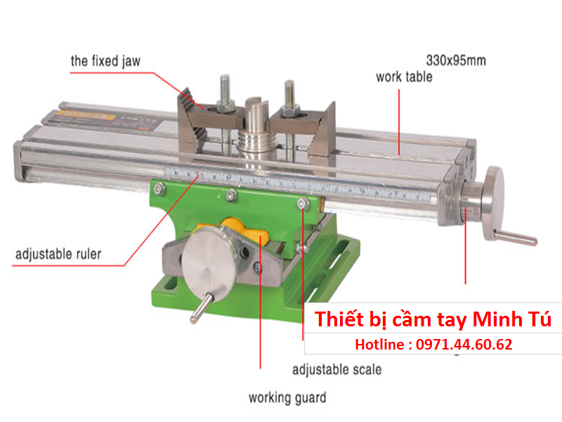 Bàn trượt 2 chiều lắp khoan bàn