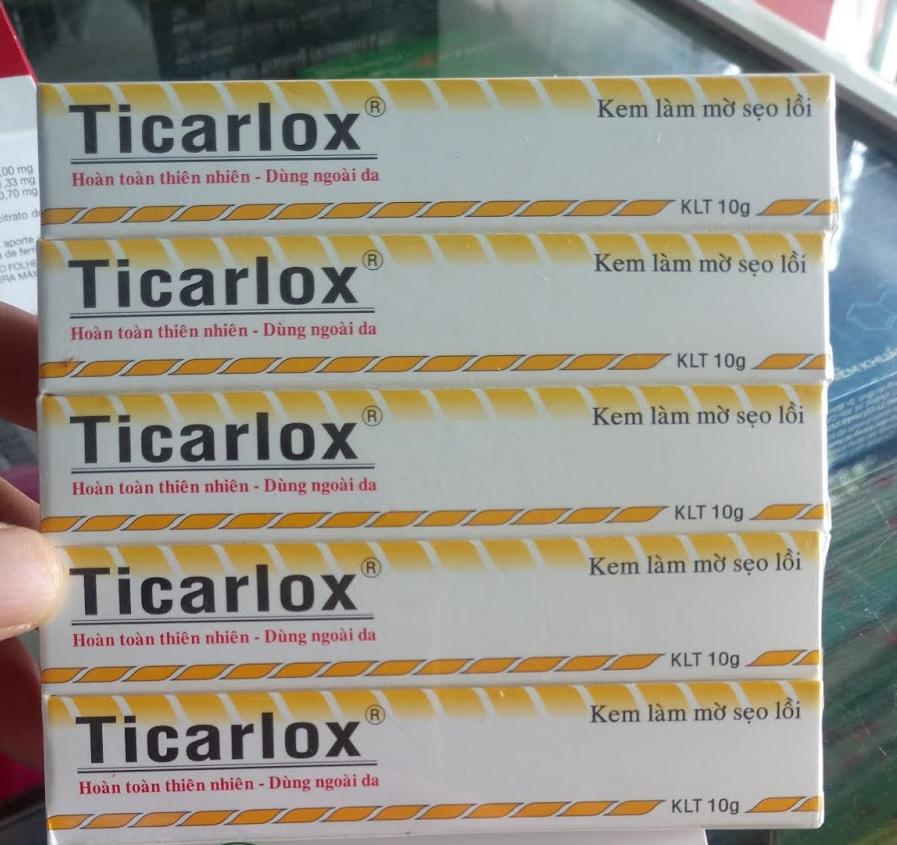 KEM LÀM MỜ SẸO LỒI TICARLOX 10G.