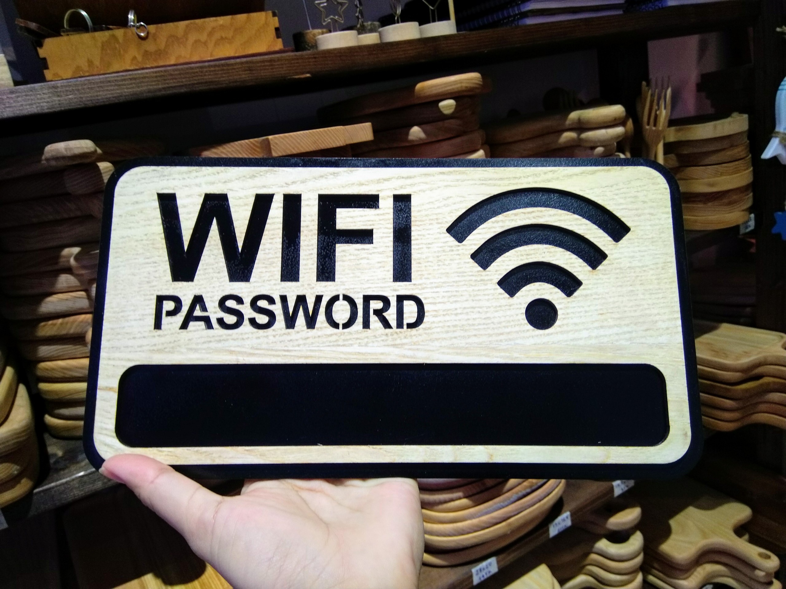 Bảng gỗ Password Wifi - Xưởng LUXI decor
