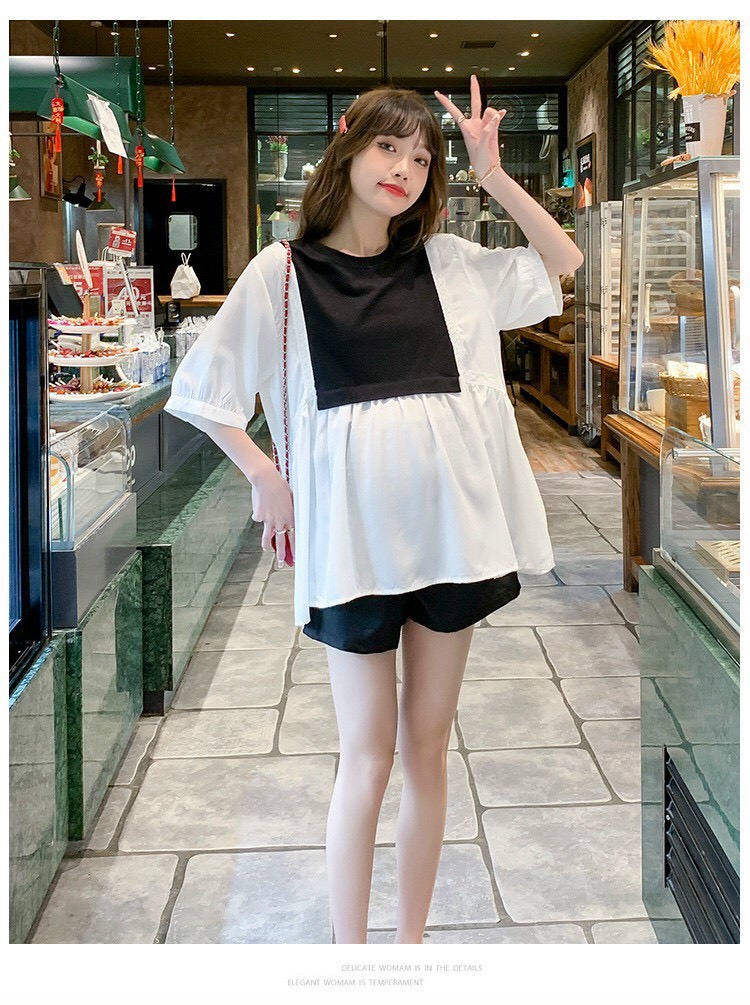 Áo bầu thiết kế cổ trẻ trung