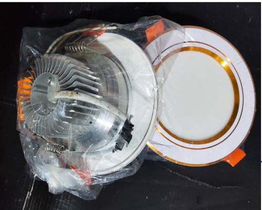 Đèn âm trần, mắt trâu LED 7W 3 màu, phi 90