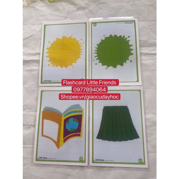 FLASHCARD LITTLE FRIENDS -76 thẻ ép plastic (khổ A5 )