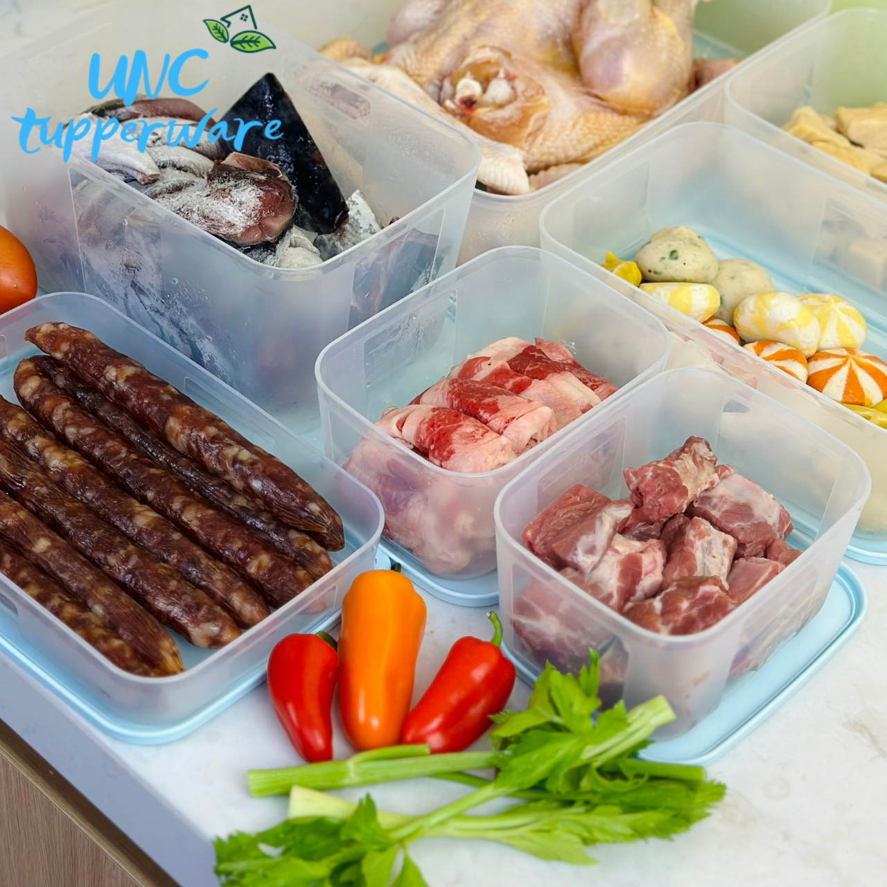 Bộ hộp Trữ Đông Tupperware Freezermate Essential Set 7