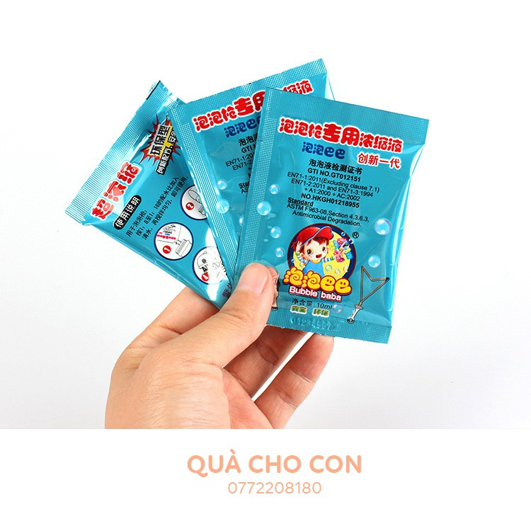 Nước Thổi Bong Bóng Xà Phong - SET 10 Gói  (Dung Dịch Pha Nước Thổi Bóng Bóng )