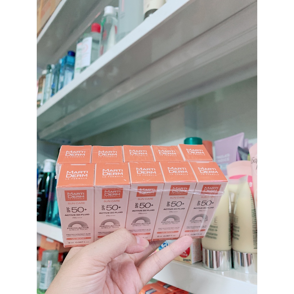 [ Mini size 2ml ] Kem Chống Nắng MartiDerm Sun Care Active (D) Fluid SPF50+