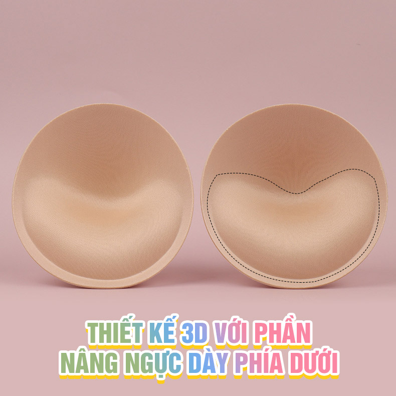 Miếng Mút Rời Hình Tròn 3D Nâng Ngực Cho Áo Bra - 100style