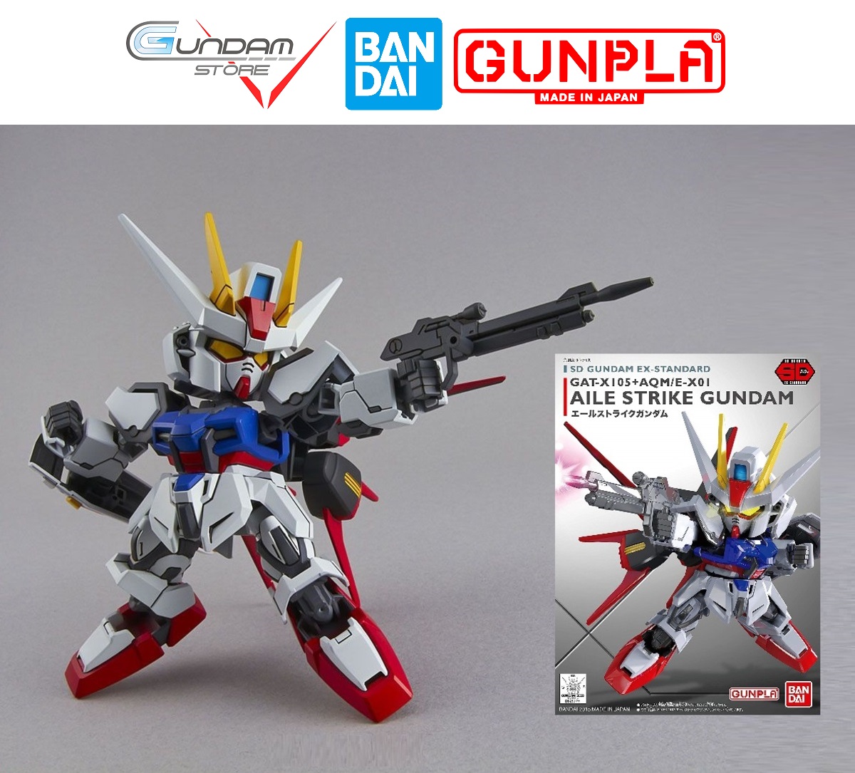 Mô Hình Gundam SD AILE STRIKE EX-STANDARD Bandai Seed Destiny Đồ Chơi Lắp Ráp Anime Nhật
