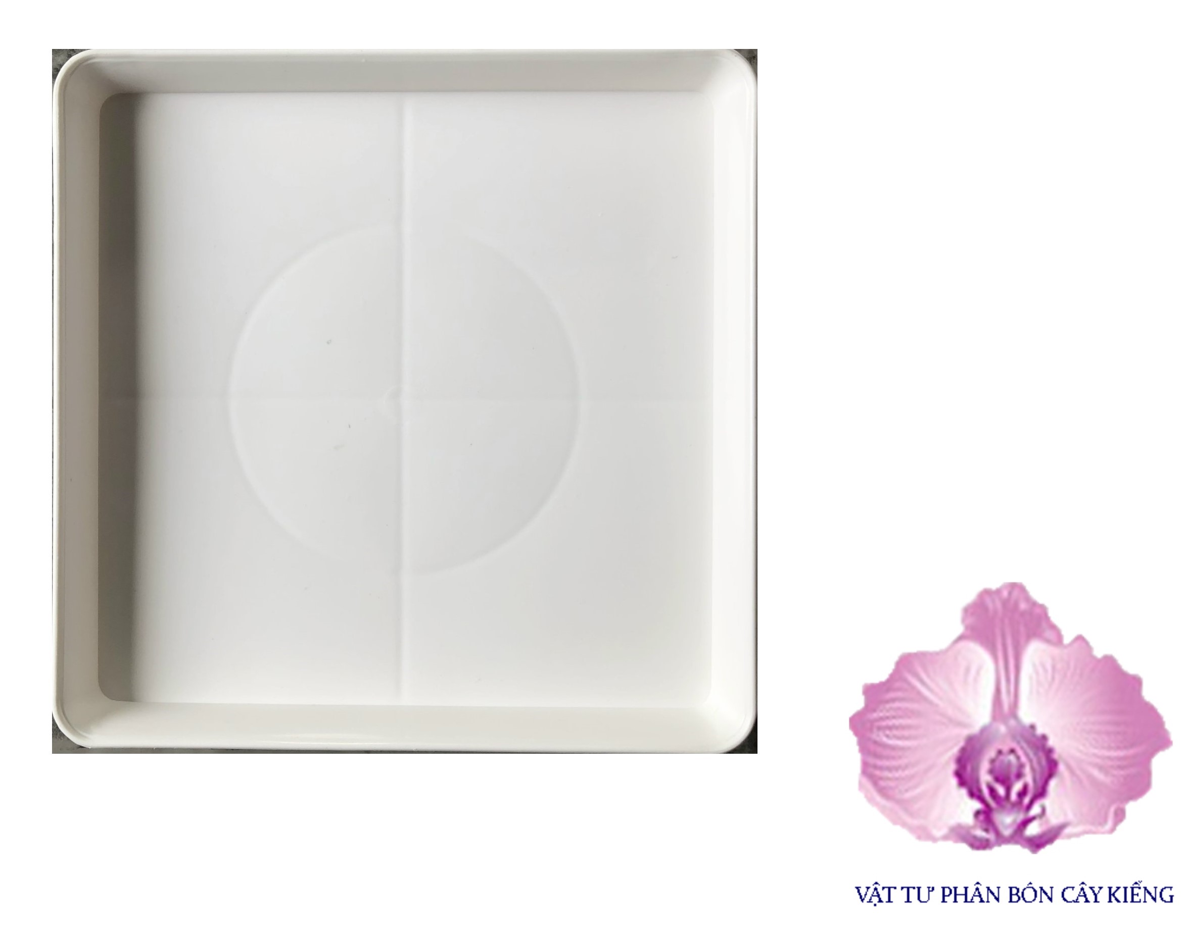 Đĩa lót chậu vuông 20cm - #069d#