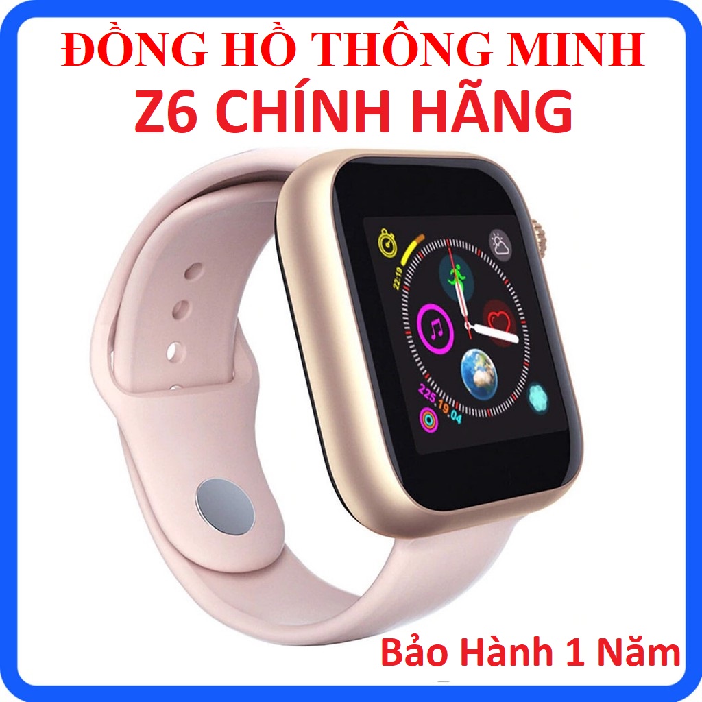 Đồng Hồ Thông Minh Z6 Lắp Sim Nghe Gọi 2 Chiều-Theo Dõi Sức Khỏe-Máy Ảnh Màn Hình Cảm Ứng Hỗ Trợ Đồng Hồ Cho Phụ Nữ Nam ( Bảo hành uy tín 12 tháng )