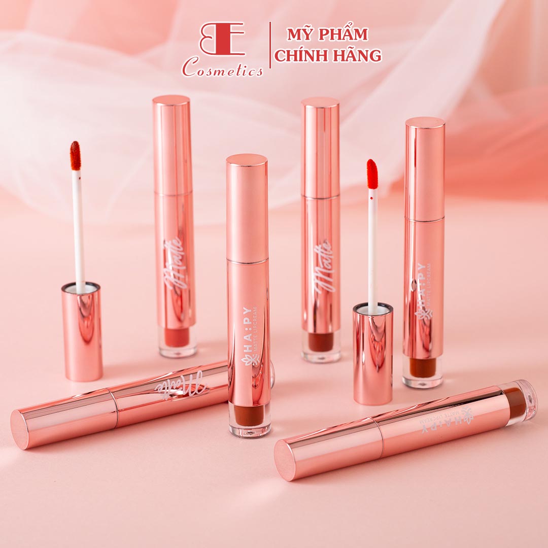 Son kem màu lì siêu mịn siêu bán màu lâu trôi 3.5g, Son kem lì 24h, son tint Ebi Cosmetics