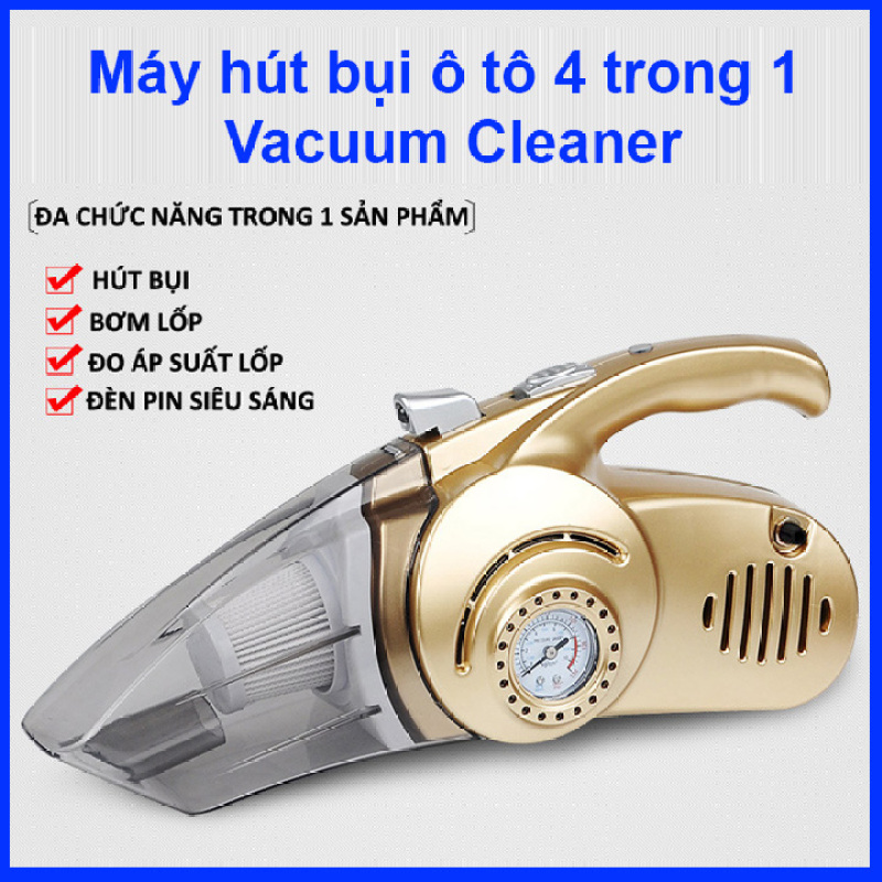 Máy Hút Bụi Ô Tô 4 in 1, Máy Bơm Lốp Kiêm Hút Bụi Ô Tô, Máy Hút Bụi Đa Năng Vacuum Cleaner 4in1 - Bảo Hành 3 Tháng Tại Shop Eco Home