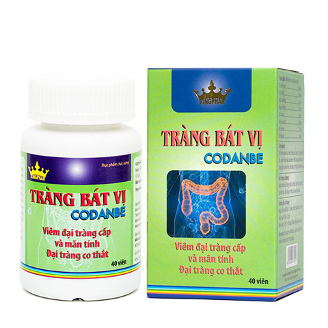 Tràng Bát Vị Codanbe - Hỗ trợ giảm viêm đại tràng cấp và mãn tính, hỗ trợ làm giảm cơn đau do đại tràng co thắt (Hộp 40 viên)