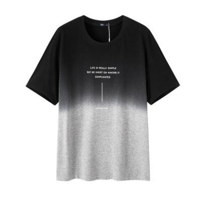[ Voucher Giảm 50% ] Áo Thun Phông T-shirt Ngắn Tay Cổ Tròn In Chữ Một Sọc Dọc Phối Màu Loang Gradient Độc Đáo Phong Cách Trẻ Trung Cá Tính Thời Trang XƯỞNG MAY THANH NGA MEN TOP 214