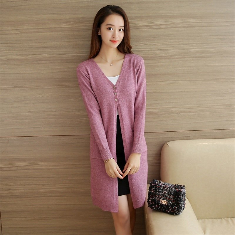 Áo khoác len nữ dáng dài freesize ak33