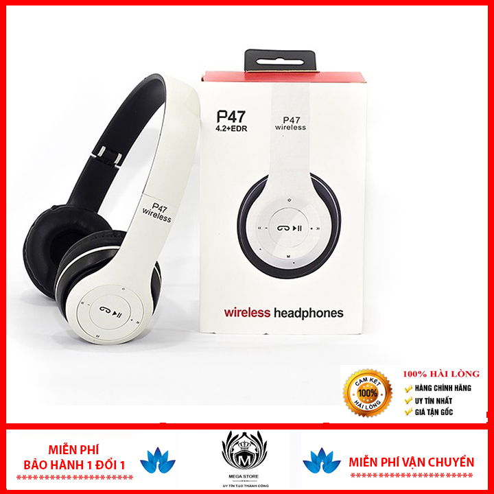 >> BÁO GIÁ TAI NGHE CHỤP TAI CAO CẤP CÓ KHE THẺ NHỚ BLUETOOTH P47 (TRẮNG) 1000002736 | Shopee Lazada Sendo Tiki mới nhất 178 Tai nghe chụp cao cấp Bluetooth Growntech P47 có khe thẻ nhớ, phiên bản mới, nâng cấp mọi tính năng, chất lượng âm thanh tuyệt hảo, chuẩn bass- KHÔNG LÀM ĐAU TAI