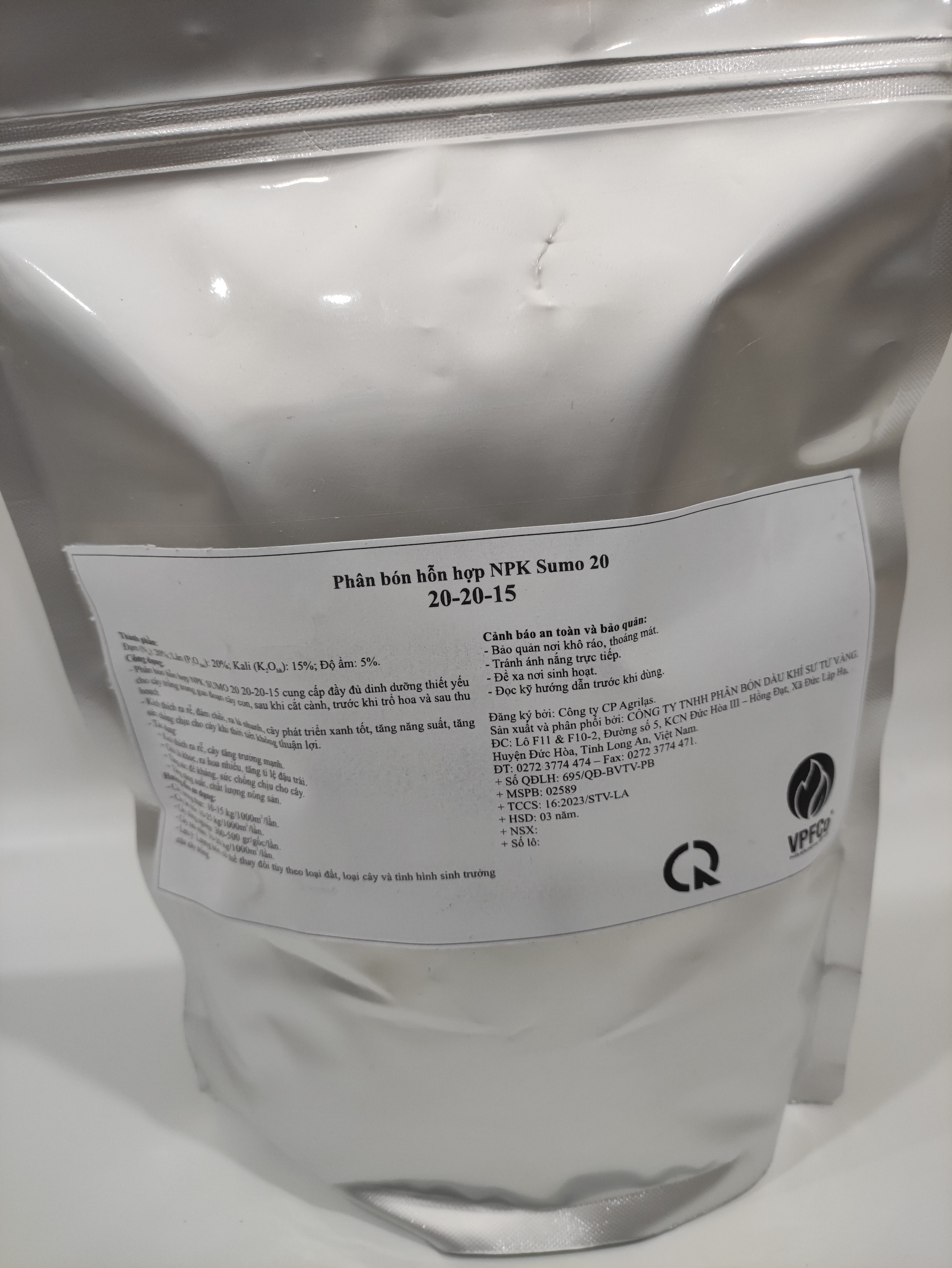 Phân Bón NPK-SUMO 20 20-20-15 Túi 1Kg