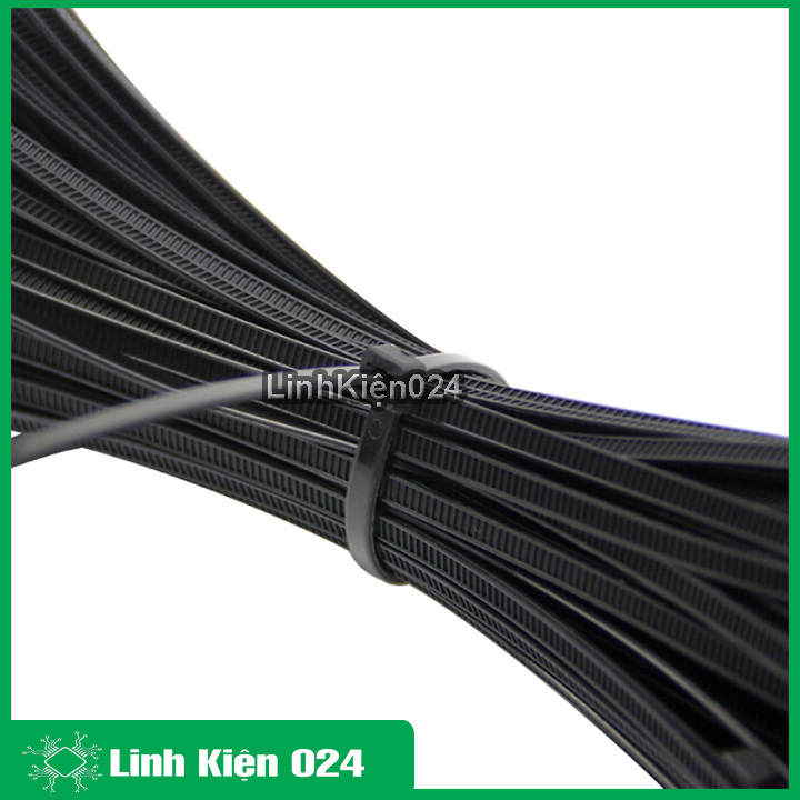 Gói 1000pcs dây thít đen 3x100mm