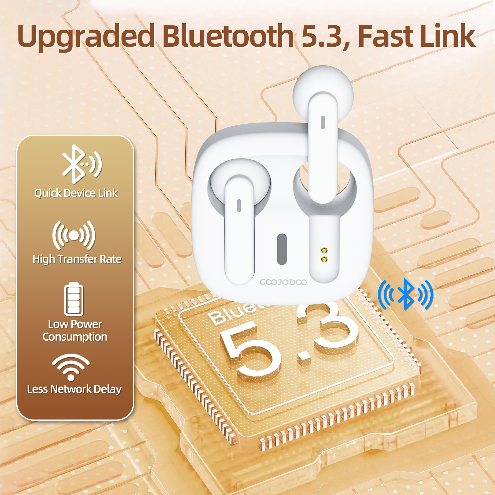 tai nghe bluetoothGOOJODOQ Pro 4 TWS Bluetooth 5.0