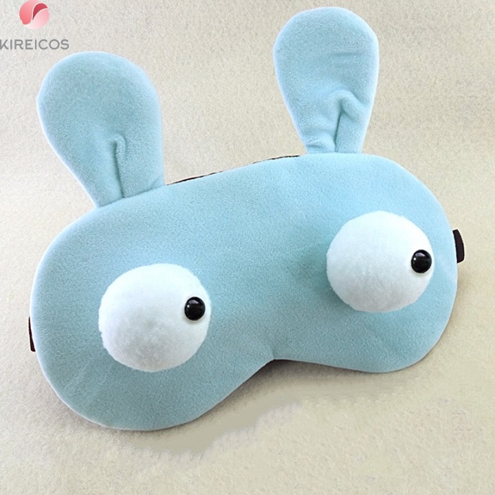 Bịt Mắt Ngủ Miếng Che Mắt Ngủ Thỏ Mắt Lồi Siêu Đáng Yêu Có Túi Gel - kireicos