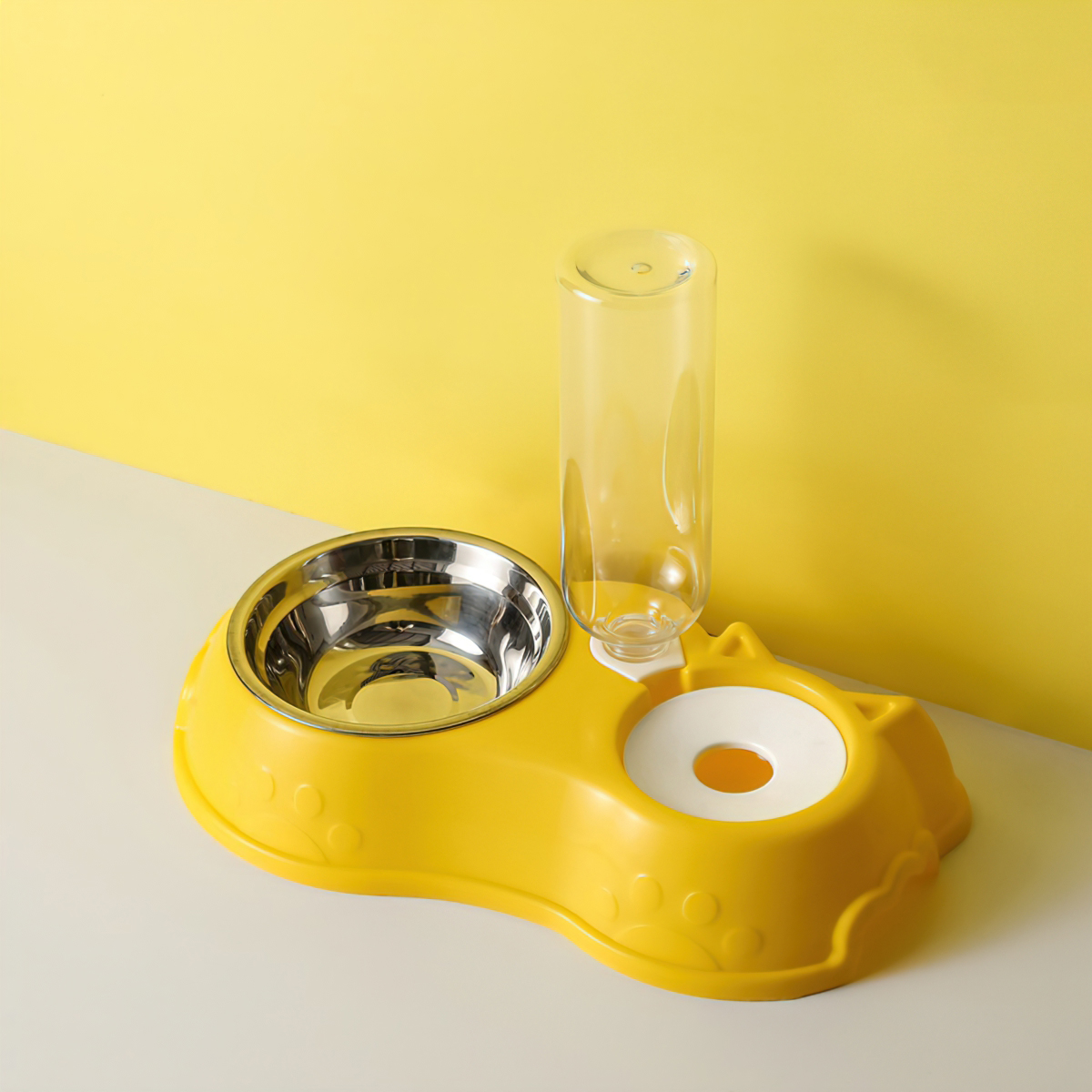 Automatic food for Cats, double food bowls for low-cost cats design Extremely cute Cat ears