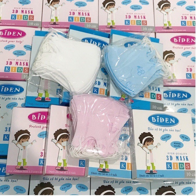 Khẩu trang Biden 3D cho bé (Hộp 10c)