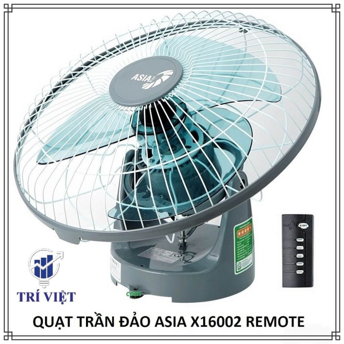 Quạt trần đảo Asia X16002  có điều khiển từ xa, 55W