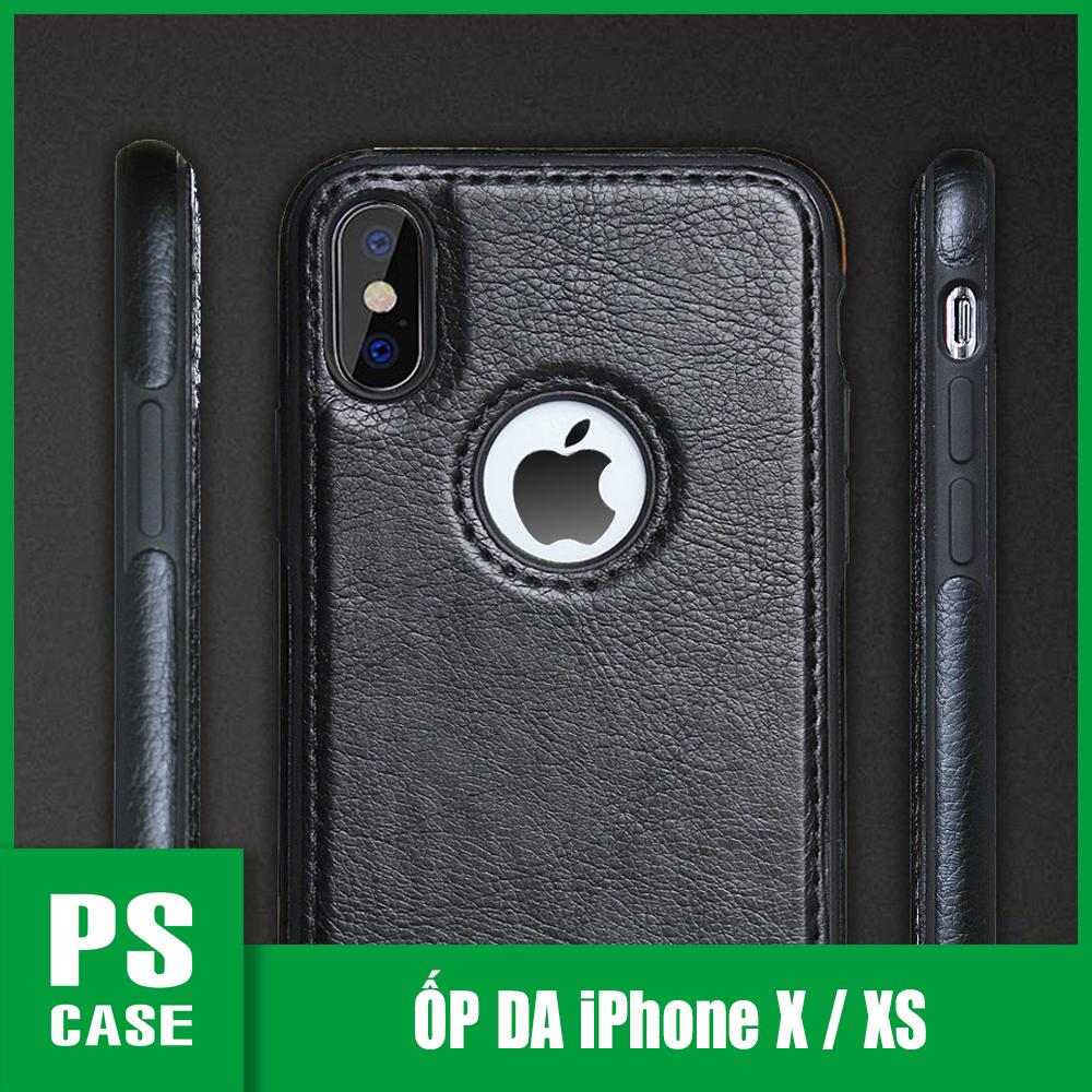 (Màu đen) Ốp lưng da iPhone X - iPhone XS - IP X - IP XS - PS CASE phân phối