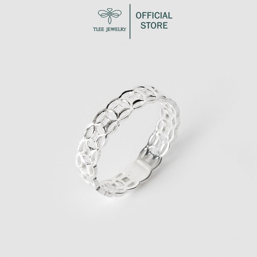 Nhẫn bạc Tlee kim tiền trơn basic TleeJewelry A0242