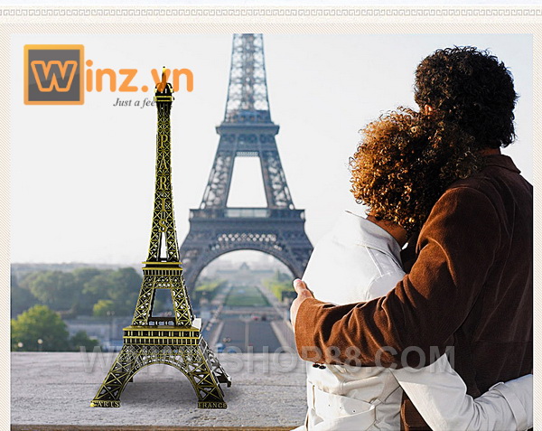 Mô hình trang trí Tháp Eiffel kim loại 48cm. Hợp kim sơn phun chống gỉ trang trí nhà cửa , phòng làm việc , decor bàn làm việc