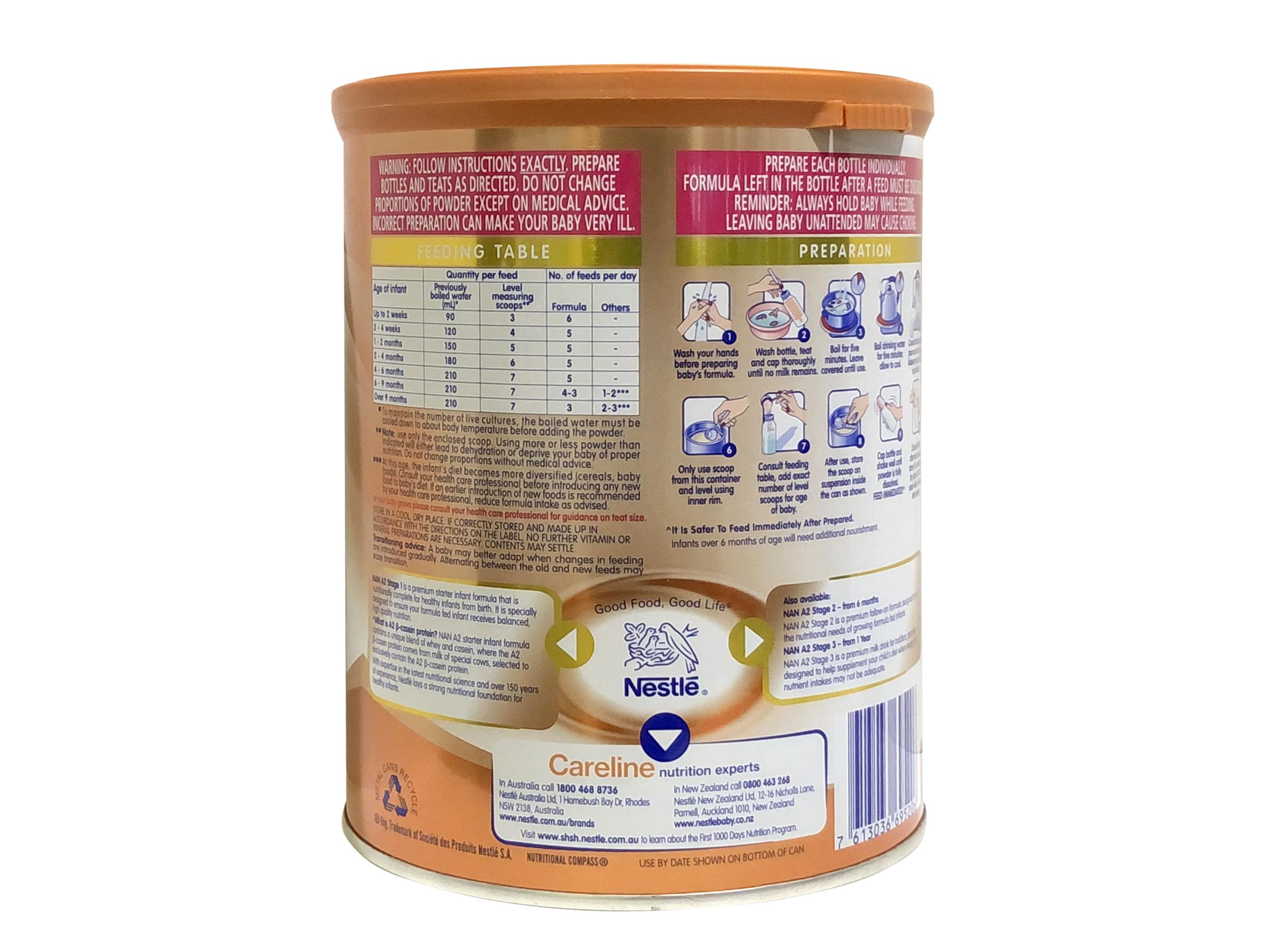 SỮA NAN A2 SỐ 2 - 800 gram ( CHO BÉ TỪ 6 - 12 THÁNG )