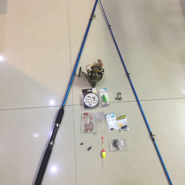 Bộ cần 2 khúc shimano 2,7 m máy lc 7000  (xả hàng giảm giá và cam kết bảo hành đổi trả ạ)
