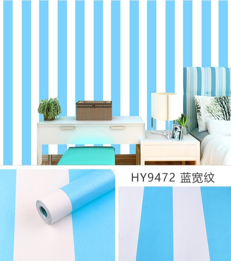 Giấy dán tường sẵn keo dọc màu (10m x 45cm / cuộn)