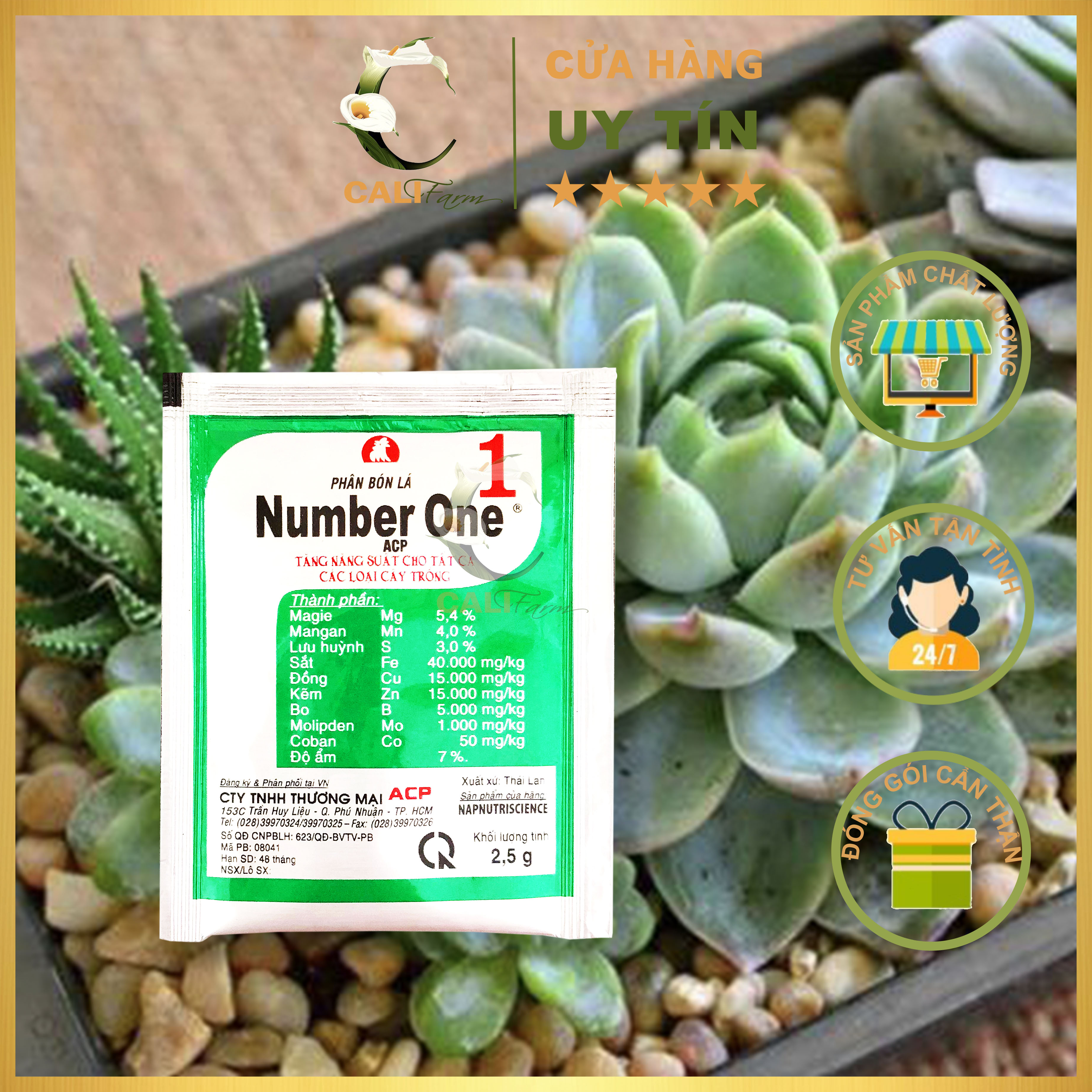 Phân bón lá Number One 2,5gr phun ( hoa cúc, lan, hồng, cẩm tú cầu...)