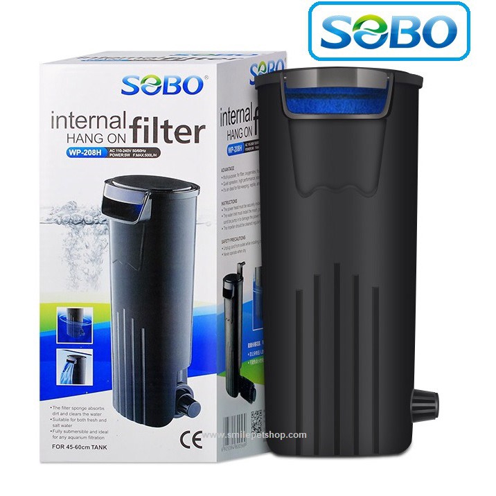 Lọc Thác Đứng Sobo Wp-208H cho bể cá cảnh (Hàng Công Ty)