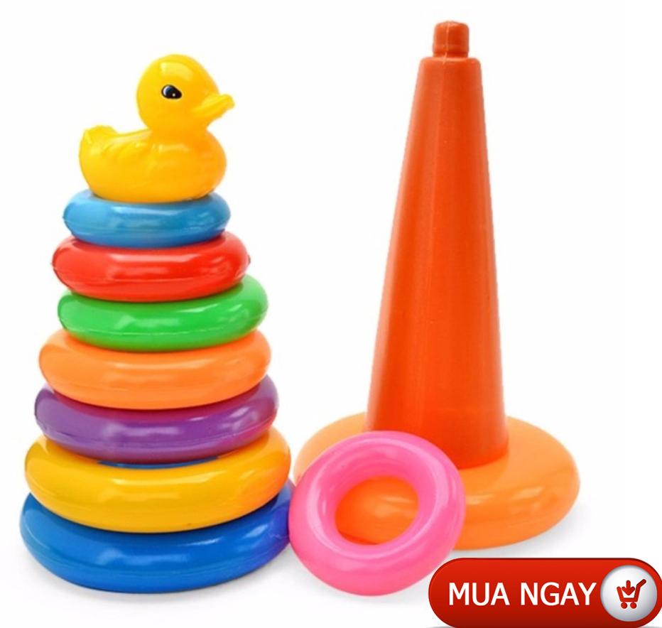 Đồ Chơi Tháp Vịt Xếp Chồng Vòng Tròn Cho Bé
