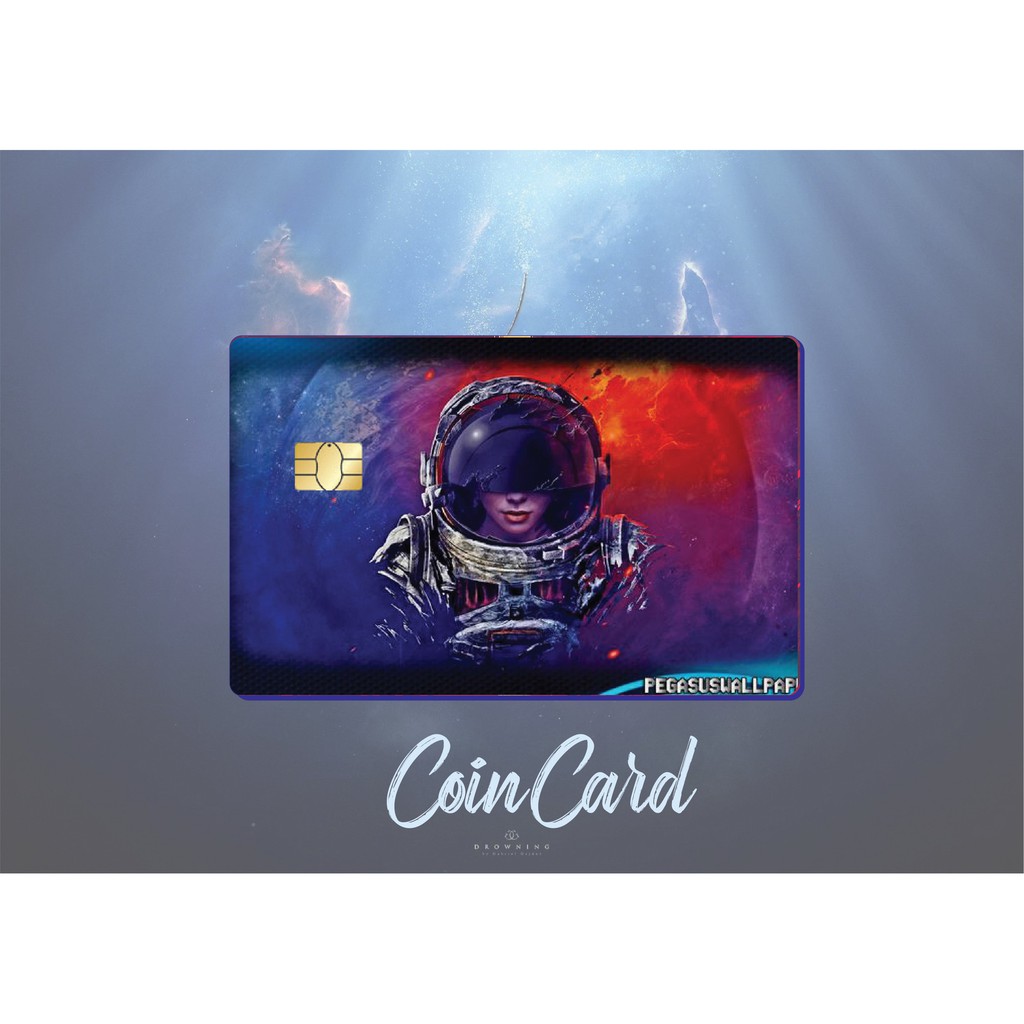 "Astronaut wallpaper ‍"(Decal dán Thẻ ATM, debit, thẻ từ, thẻ chung cư, bảo vệ thẻ) | Dán thẻ ATM COINCARD
