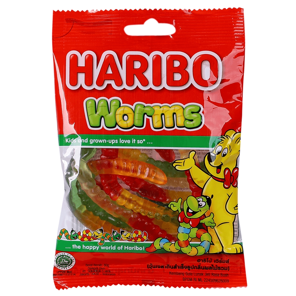 [Siêu thị WinMart] - Kẹo dẻo Haribo Worms gói 80g