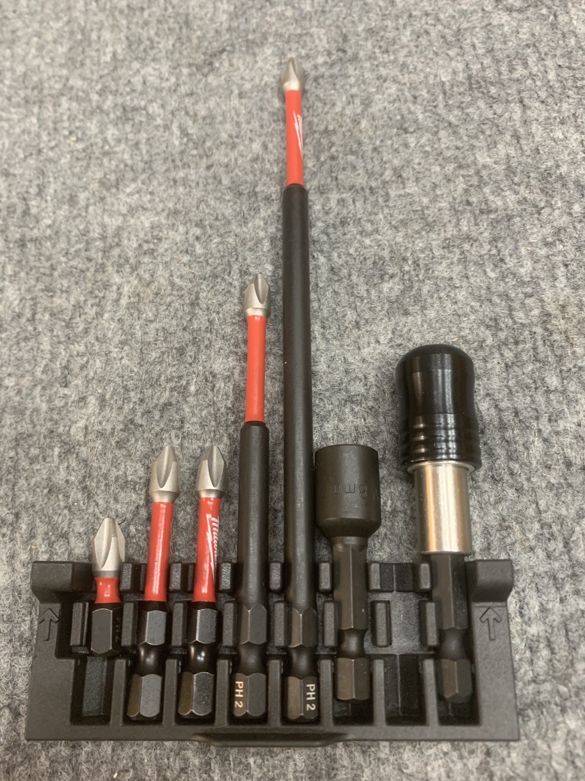 Combo mũi bắn vít ph2 milwaukee dài 2.5cm - 5cm - 9cm - 15cm
