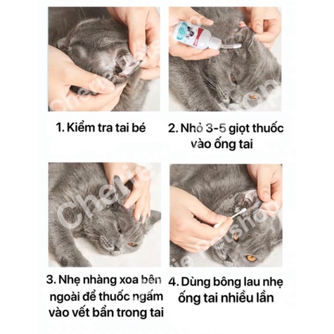 Nước Rửa Vệ Sinh Tai Cho Chó Mèo Ear Care Bioline 50ml - Dung Dịch Vệ Sinh Viêm Tai Dành Cho Thú Cưng