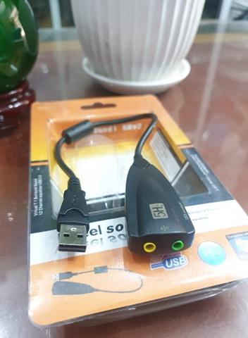 Cáp chuyển USB sound sang âm thanh 3D 7.1 (Đen)