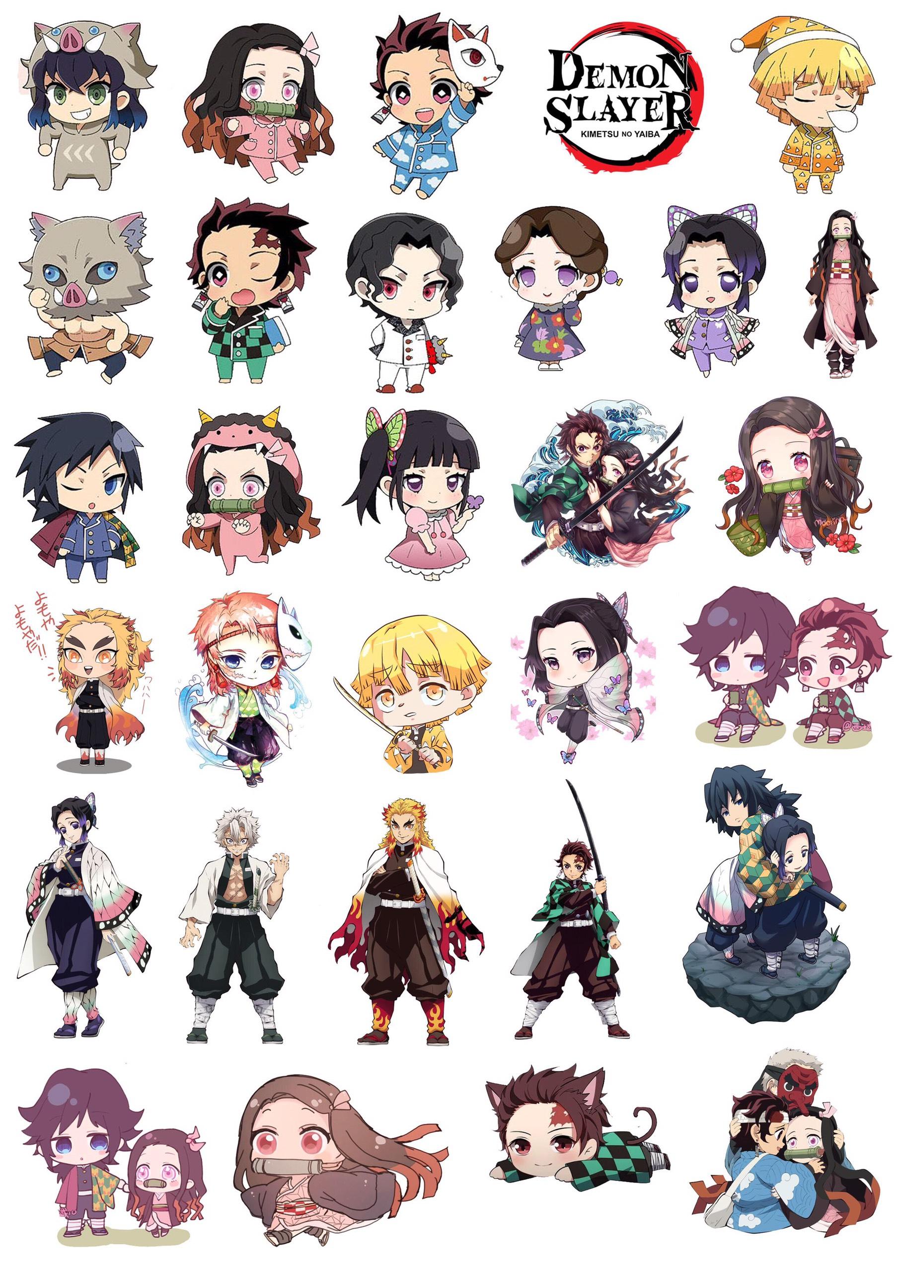 50 ảnh sticker Kimetsu no Yaiba