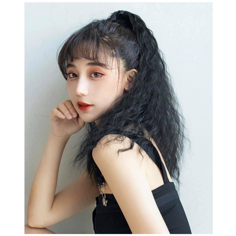 tóc giả nữ 😻FREESHIP😻tóc cột xù mì lửng- 0022 lửng