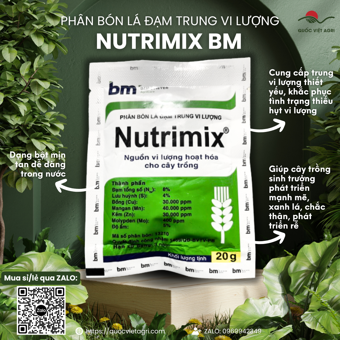 Phân bón lá NUTRIMIX BM (gói 20g) - Behn Meyer Nhập khẩu Đức