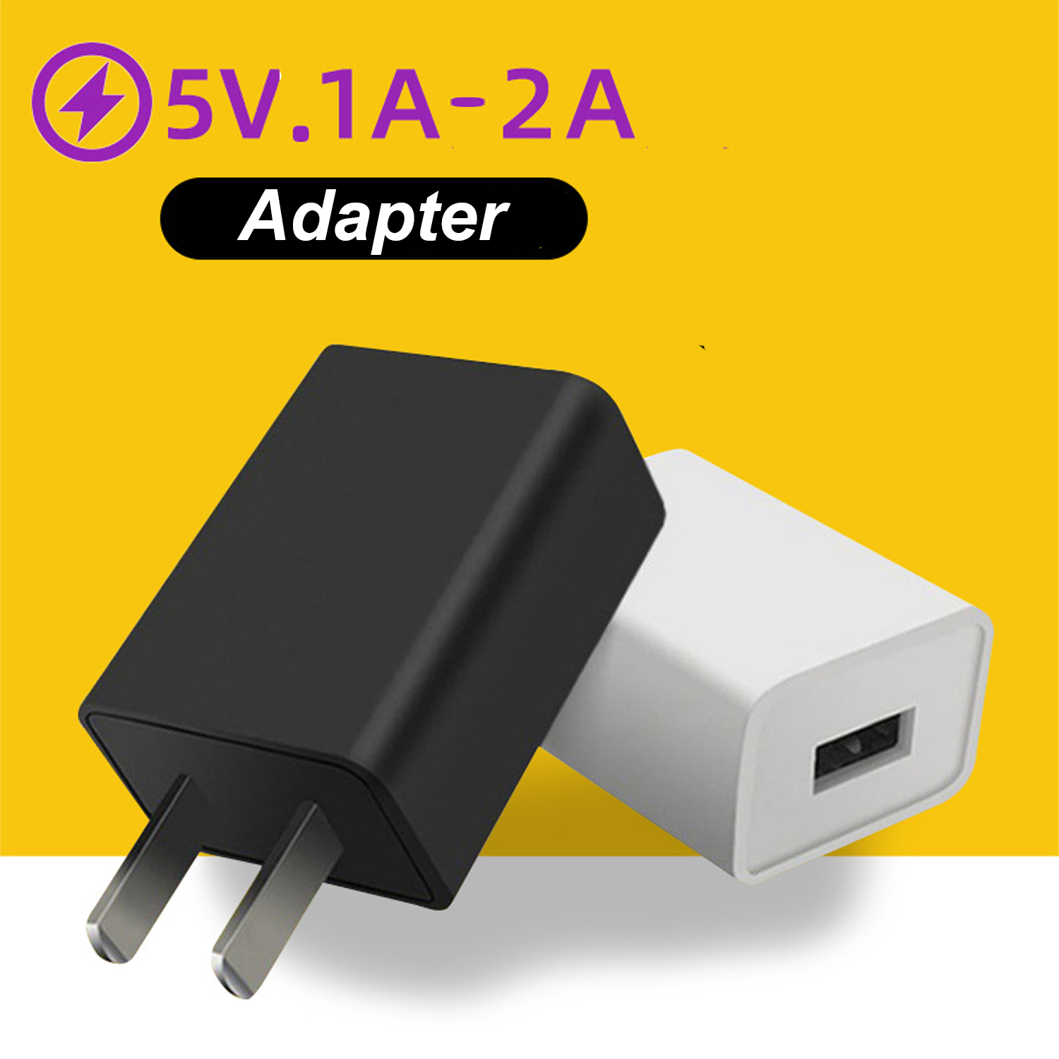 Nguồn Adapter DC 5V/1A-2A, Loại 1 cổng Micro USB (Màu Đen - Trắng) - M9