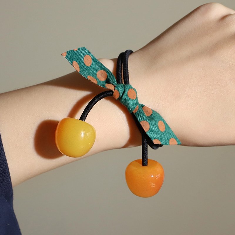 BỘ 02 THUN CỘT TÓC CHERRY XINH XẮN