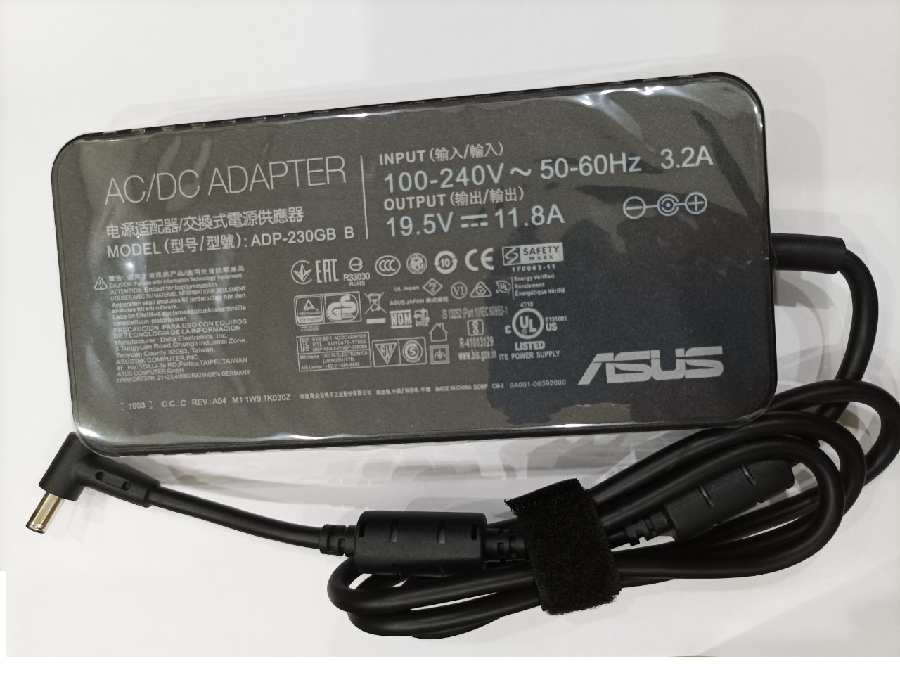 Sạc dành cho laptop gaming asus rog gx701gvr-h6034r gx701gvr-h6034r charger 6.0mm ac adapter 230w