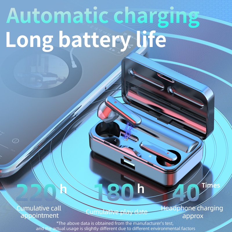 Tai Nghe Bluetooth không Dây S20 V5.3, Âm Thanh Hifi 9D Cực Hay Có Micro Màn hình LED chống thấm nước, Pin Trâu - BH lỗi 1 đổi 1