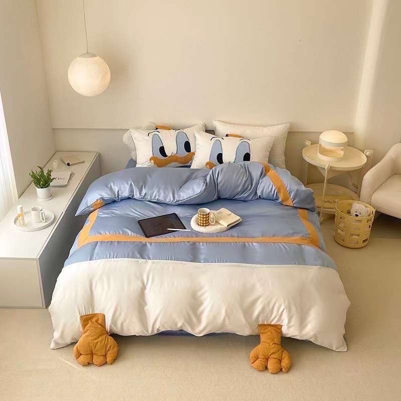 🎀(FREESHIP MAX) SET 5 MÓN VỎ CHĂN GA GỐI PHI LỤA DISNEY MICKEY MOUSE NHẬP KHẨU LOẠI 1