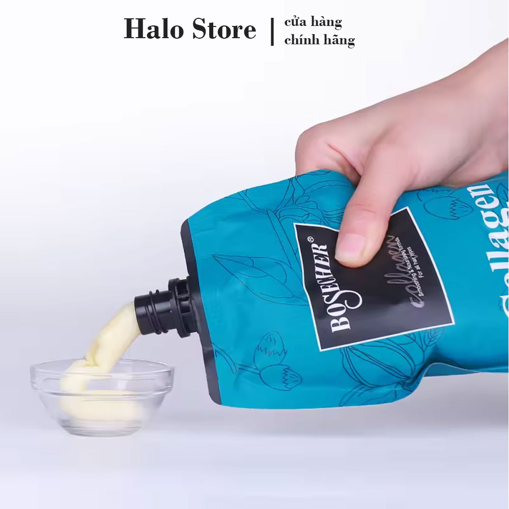 Hấp phục hồi tóc Bosecher Collagen Milano – 500 ml (Túi)